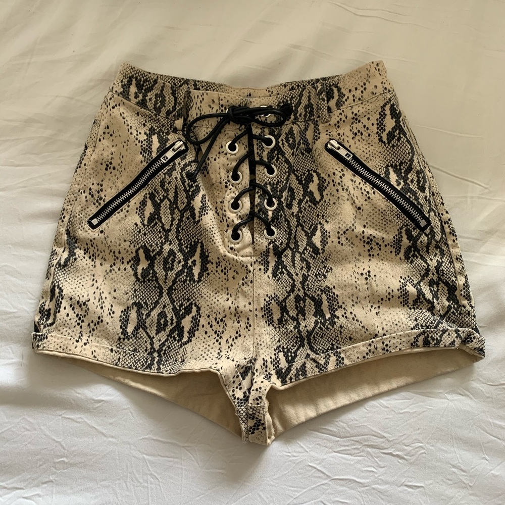 ON HOLD Beginning Boutique snake print shorts